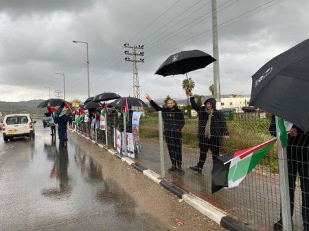 وقف دعم واسناد للاسرى على مفرق عرعرة